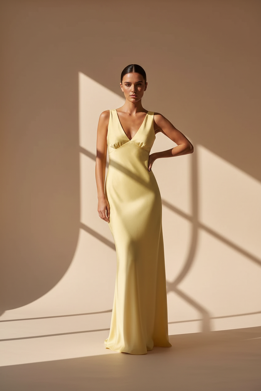 Backless V-Neck Maxi Dress – IVORY NOVA