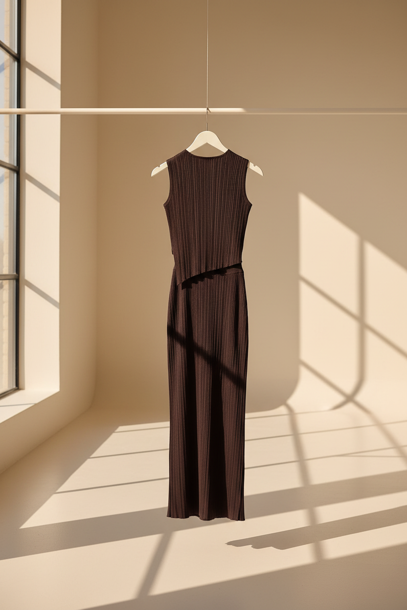 Ribbed Maxi Skirt Co-Ord Set