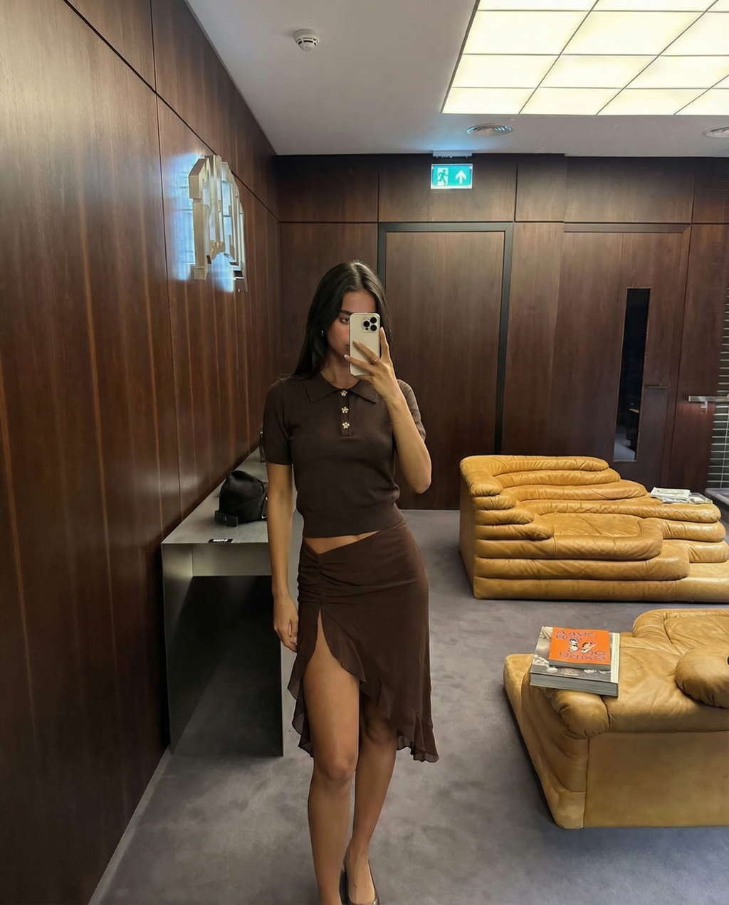 Button Front Fitted Knit Top