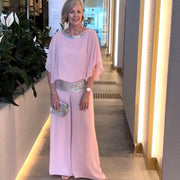 Embellished Wide Leg Trouser Set