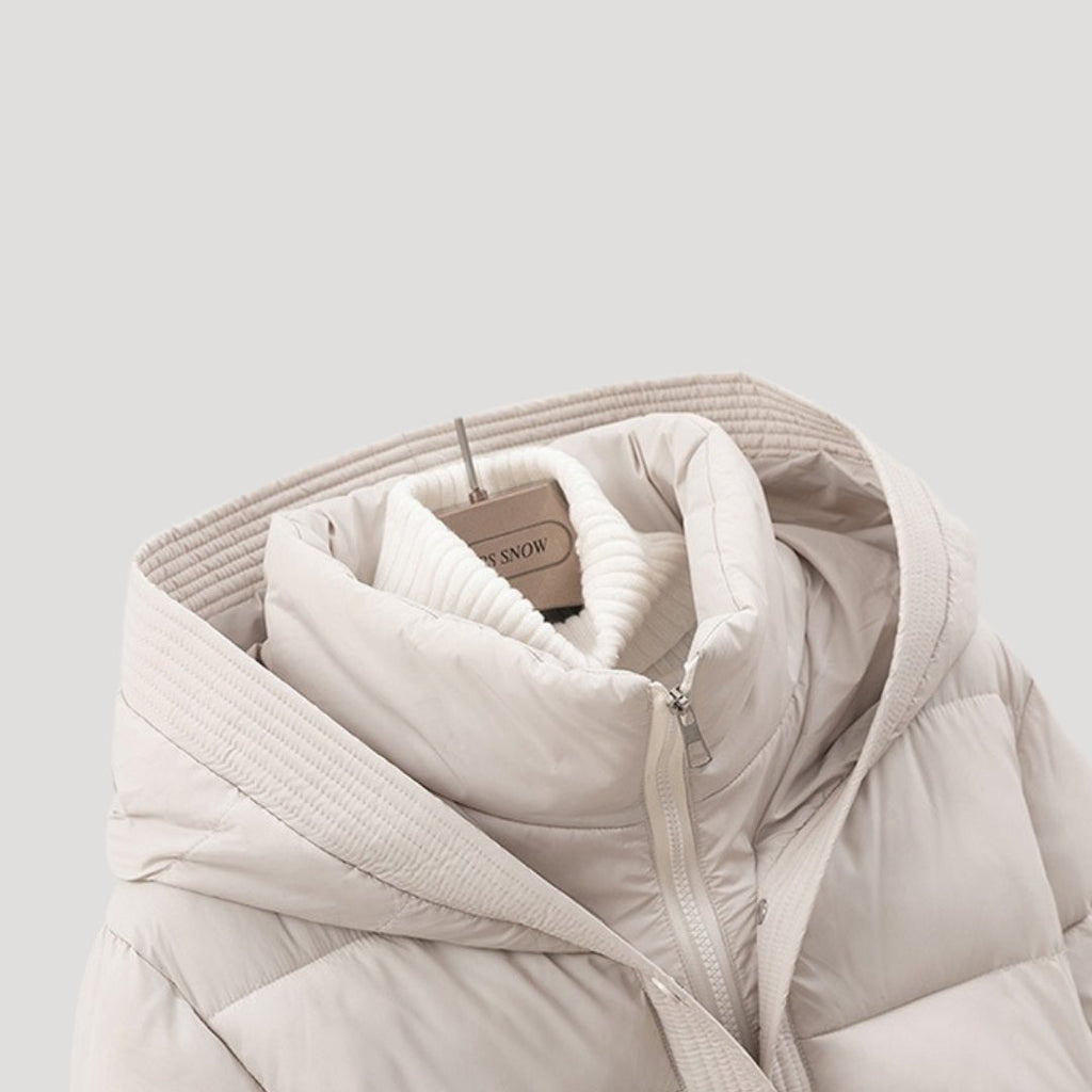 Belted Hooded Puffer Jacket