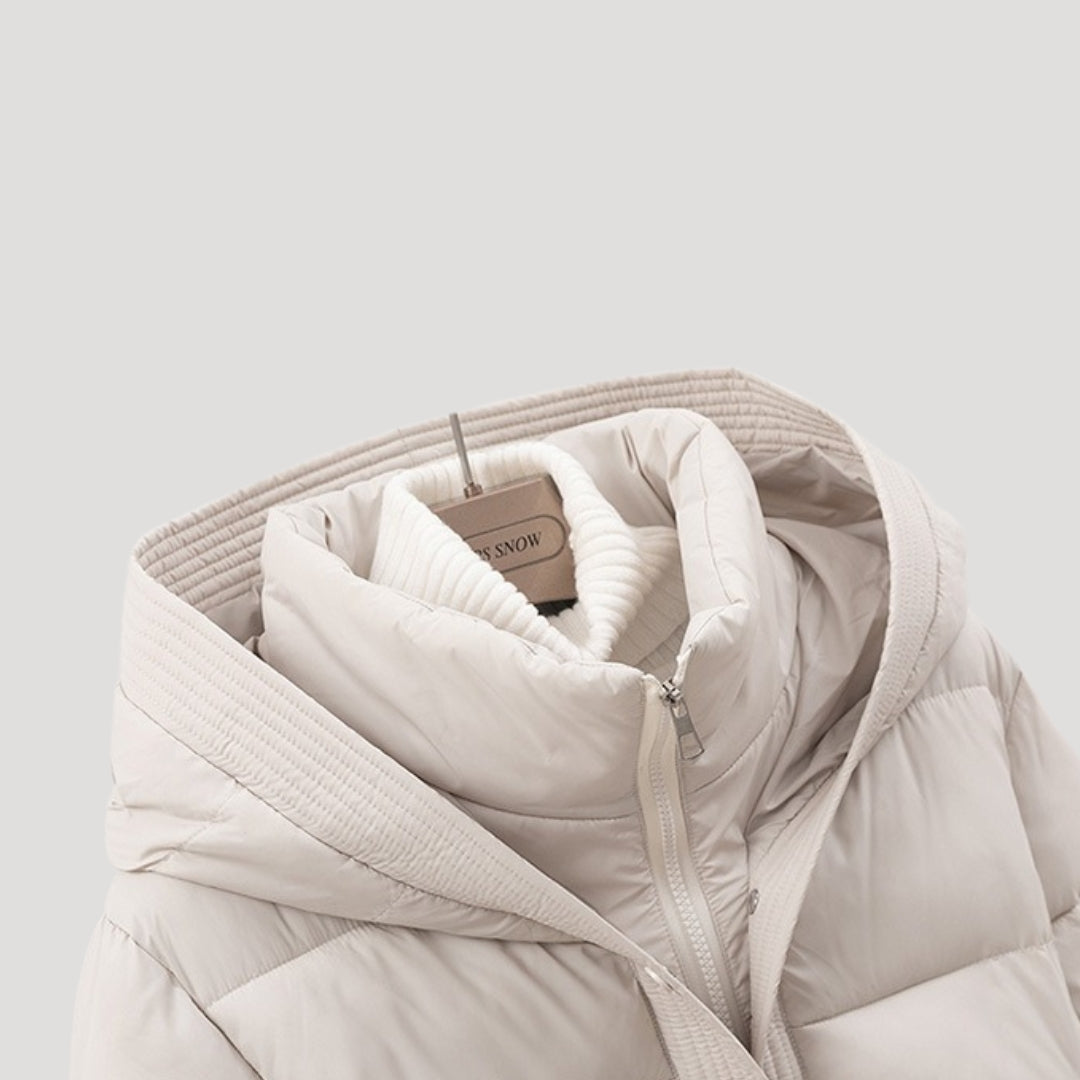 Belted Hooded Puffer Jacket
