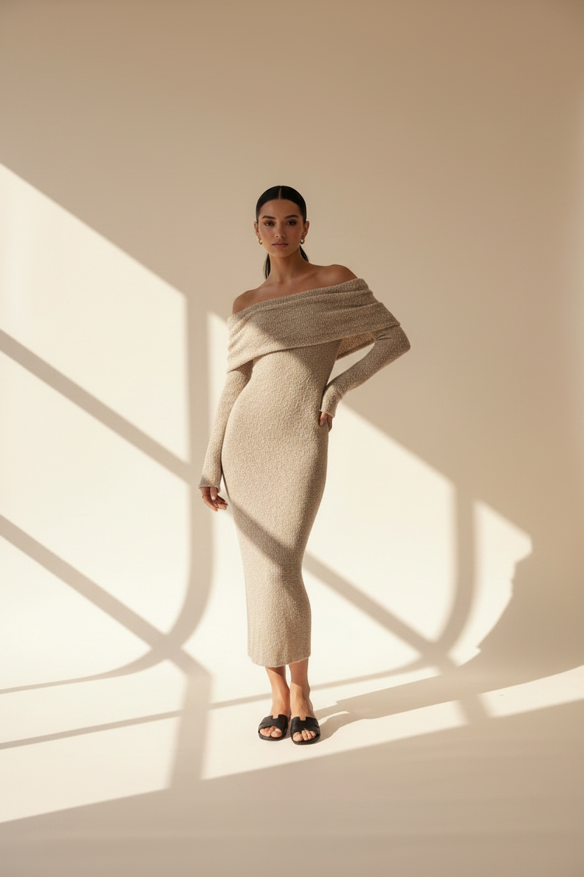 Off Shoulder Maxi Dress