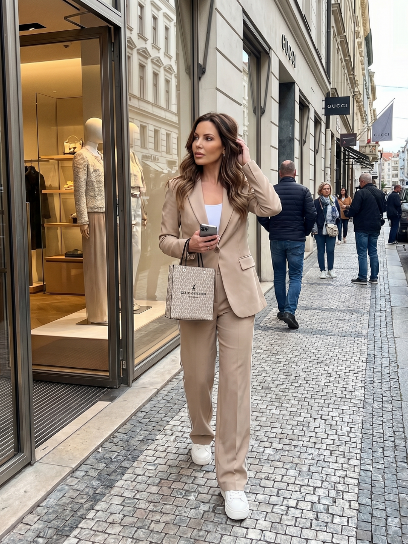 Tailored Blazer Wide Leg Trouser Set
