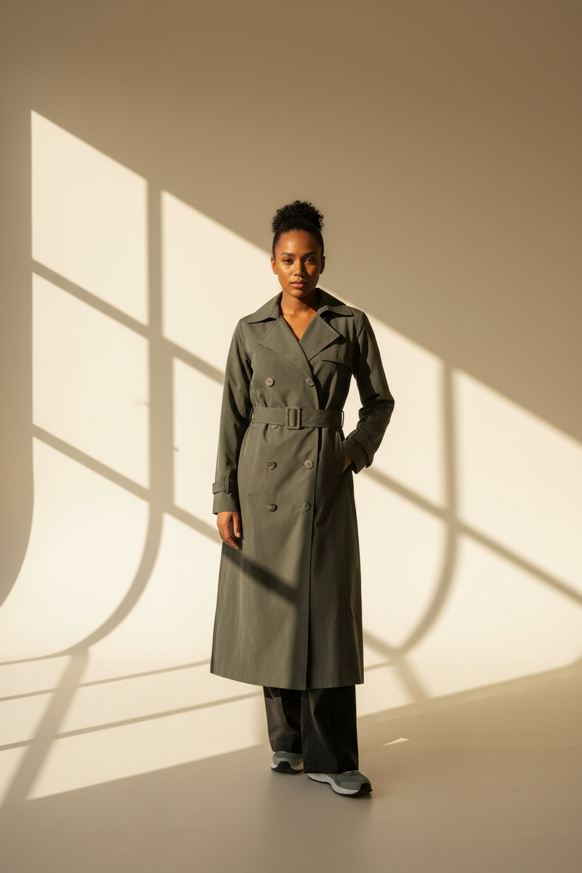 Belted Maxi Trench Coat
