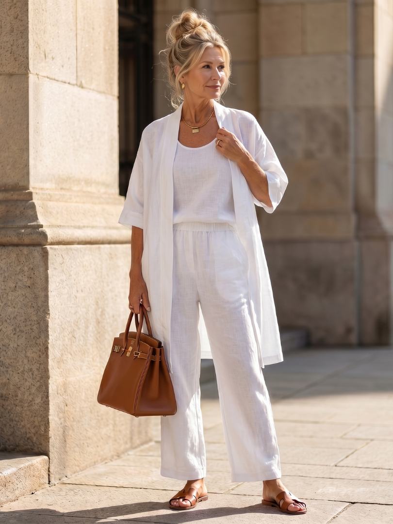 Three Piece Wide Leg Co-Ord Set