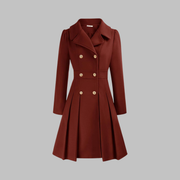 Classy Double Button Long Sleeve Coat