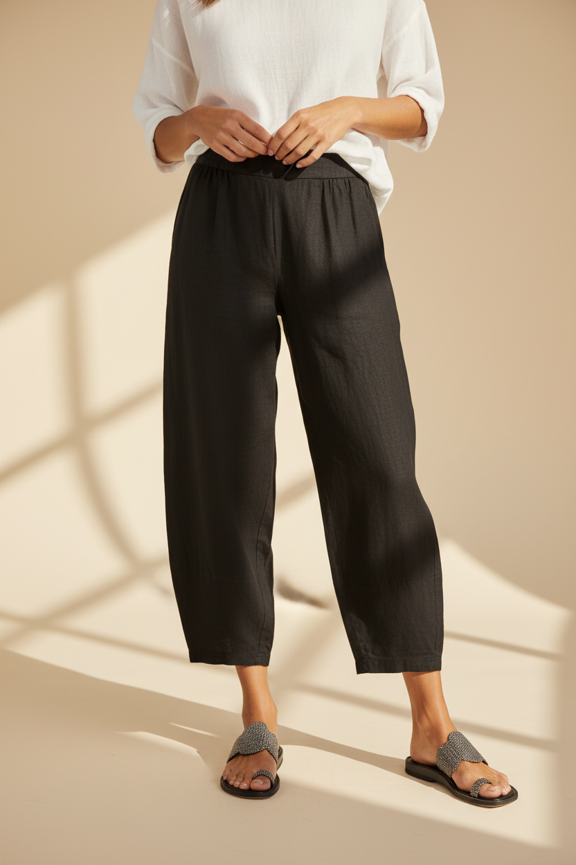 Relaxed Linen Look Trousers
