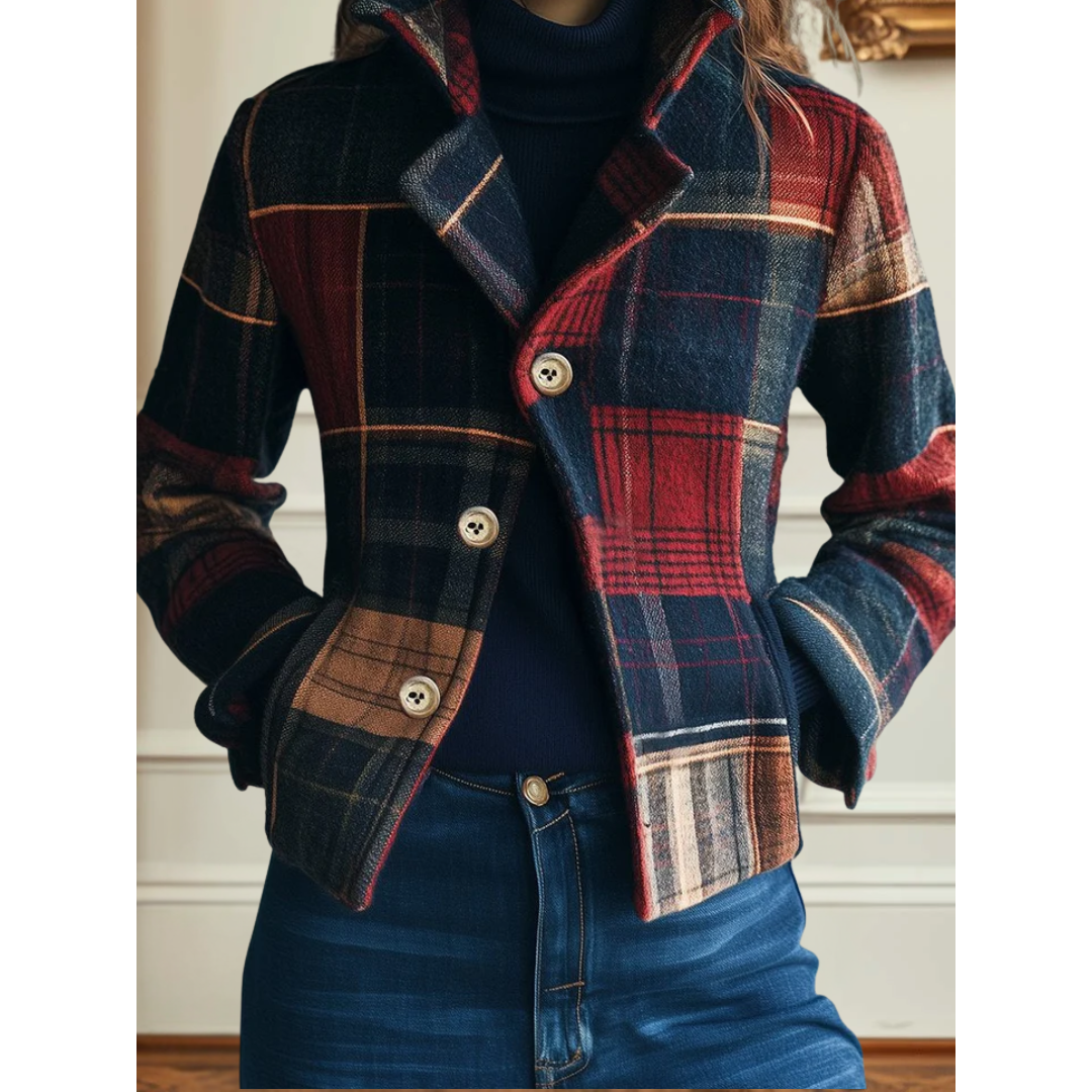 Classic Plaid Wool Jacket