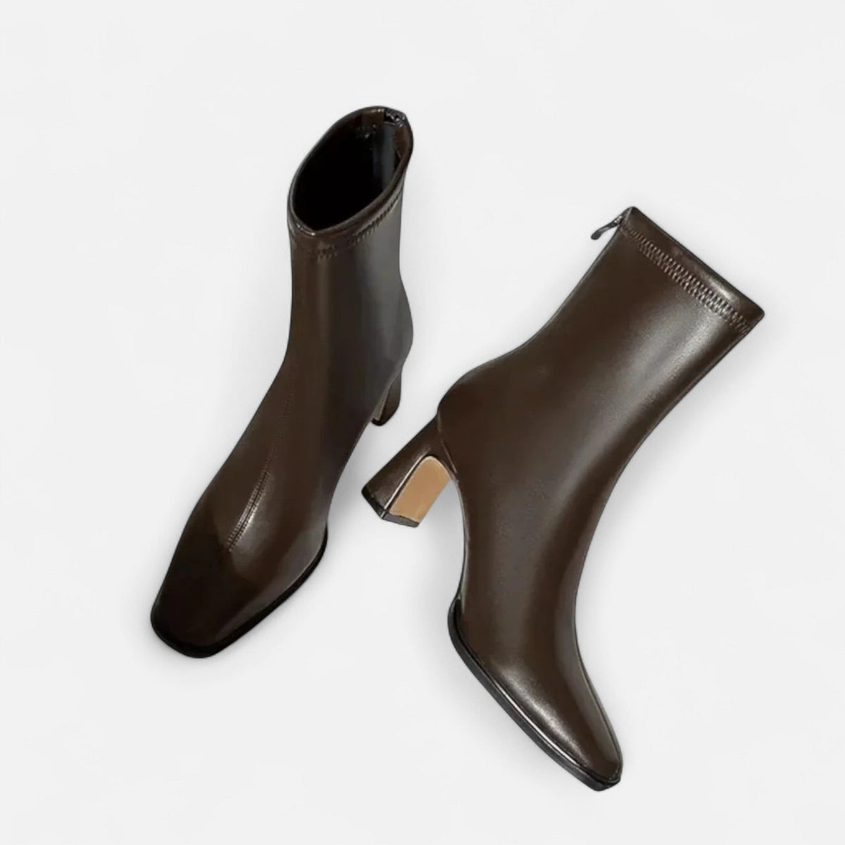 Square Toe Block Heel Ankle Boots