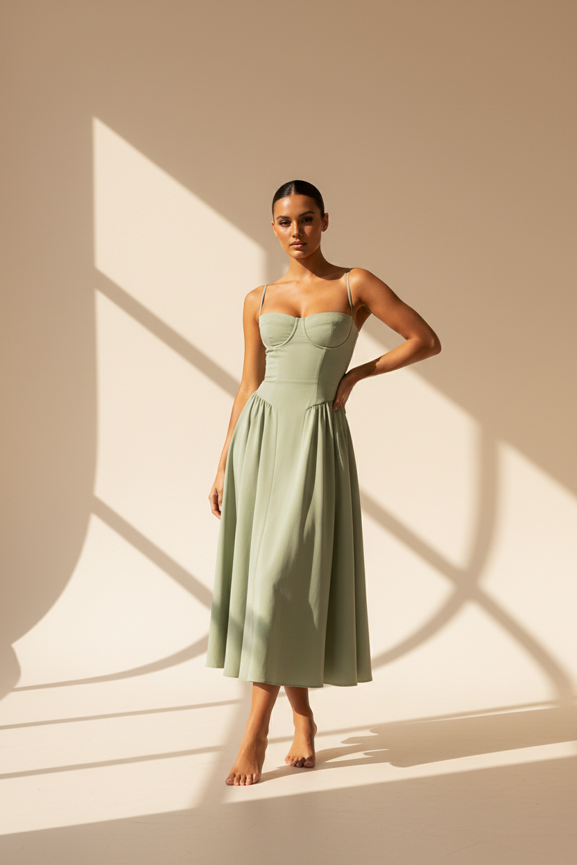 Corset Midi Dress