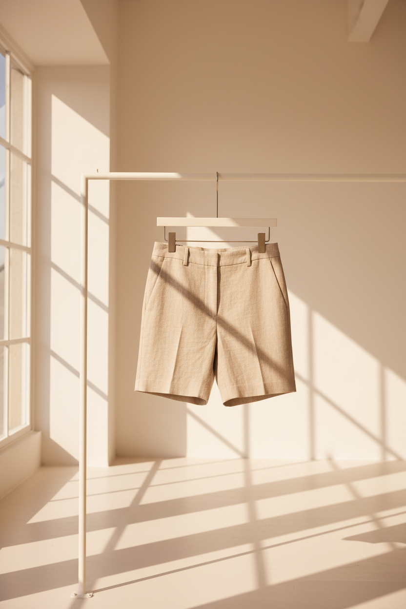 Tailored Linen Blend Shorts
