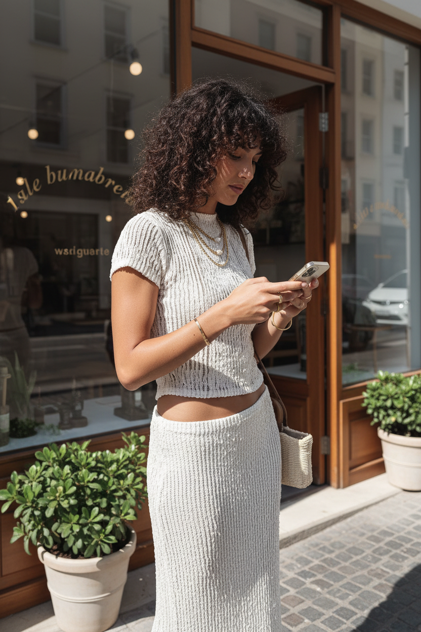 Cap Sleeve Cropped T-Shirt