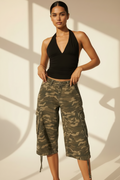 Camouflage Cargo Longline Shorts