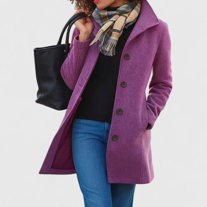Classic Button Front Everyday Coat