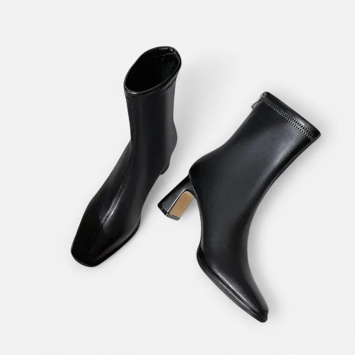 Square Toe Block Heel Ankle Boots