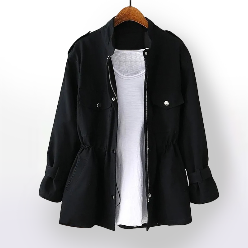 Belted Notch Lapel Blazer