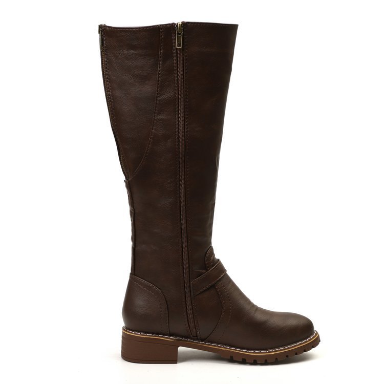 Knee High Faux Leather Riding Boots