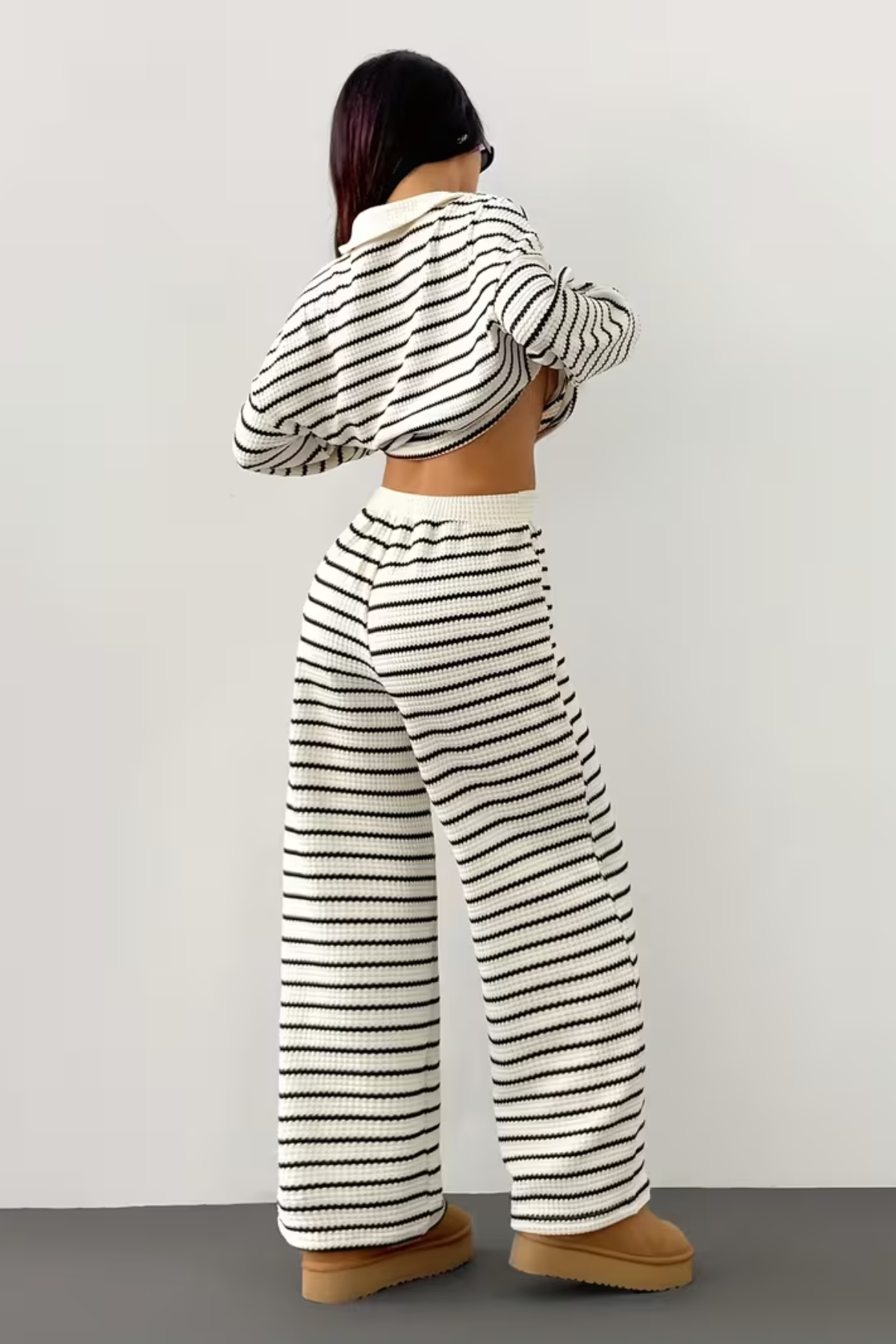 Striped Knit Two Piece Co-Ord Set