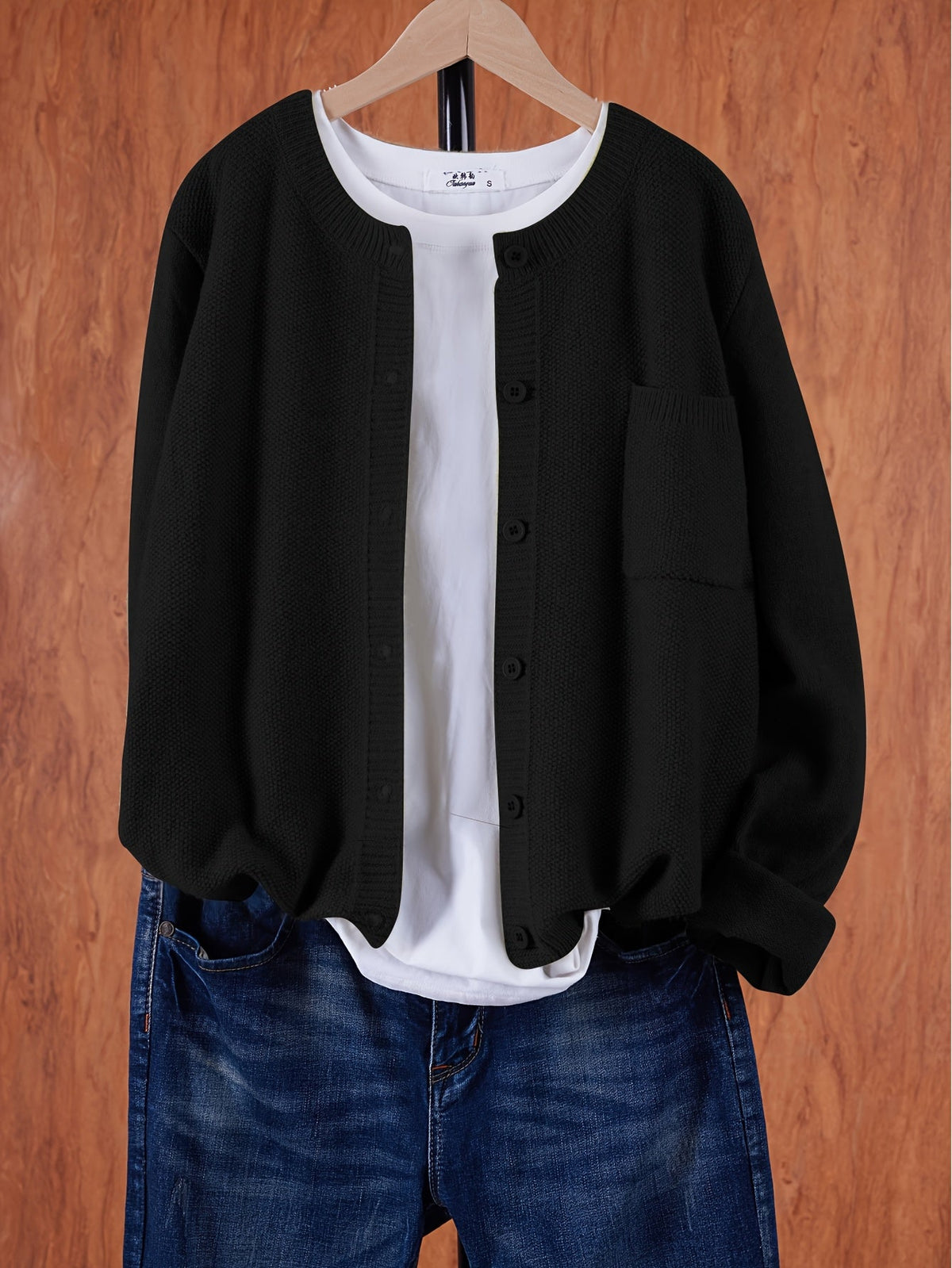 Classic Relaxed Button Front Cardigan