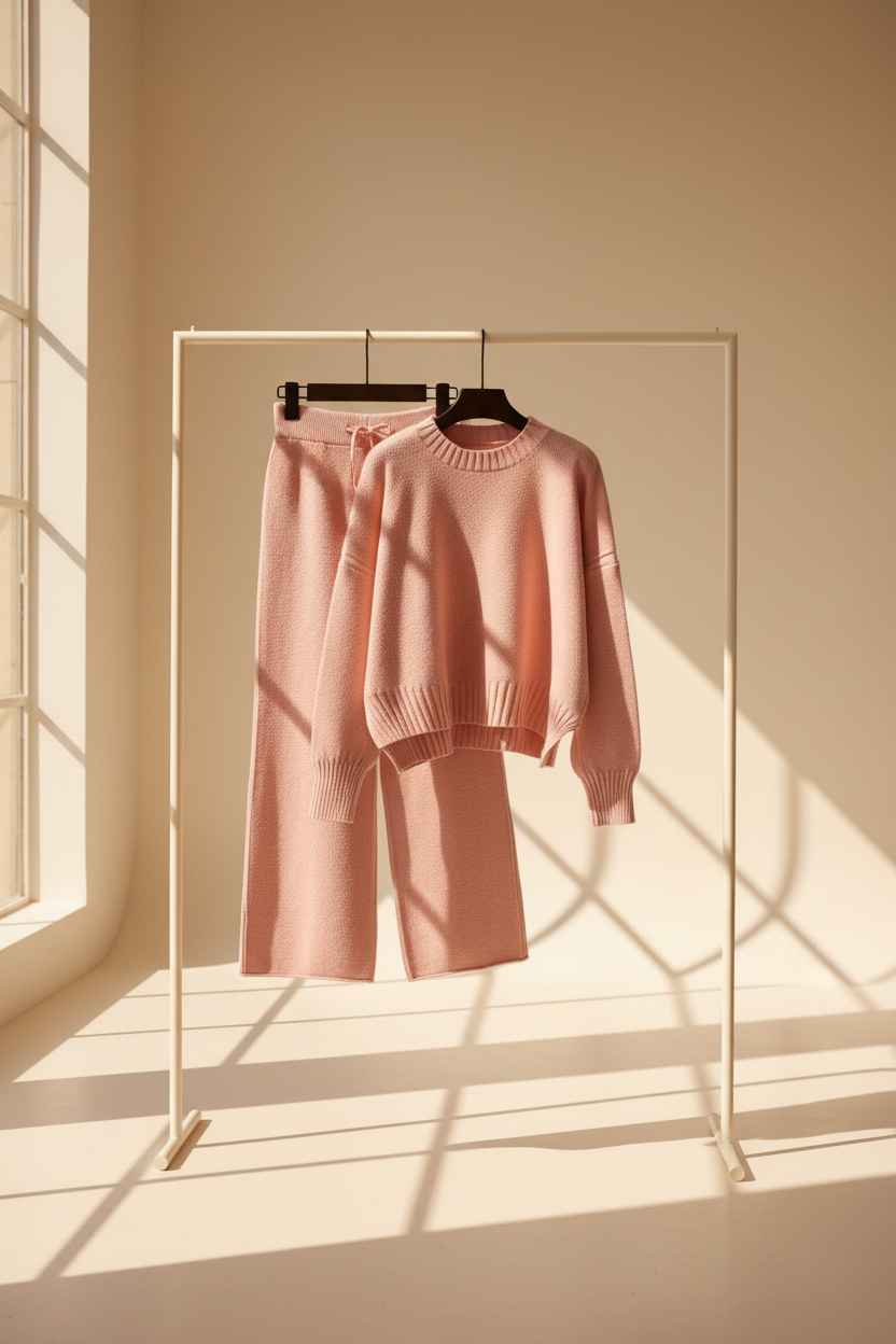 Knit Sweater Wide Leg Co-Ord Set