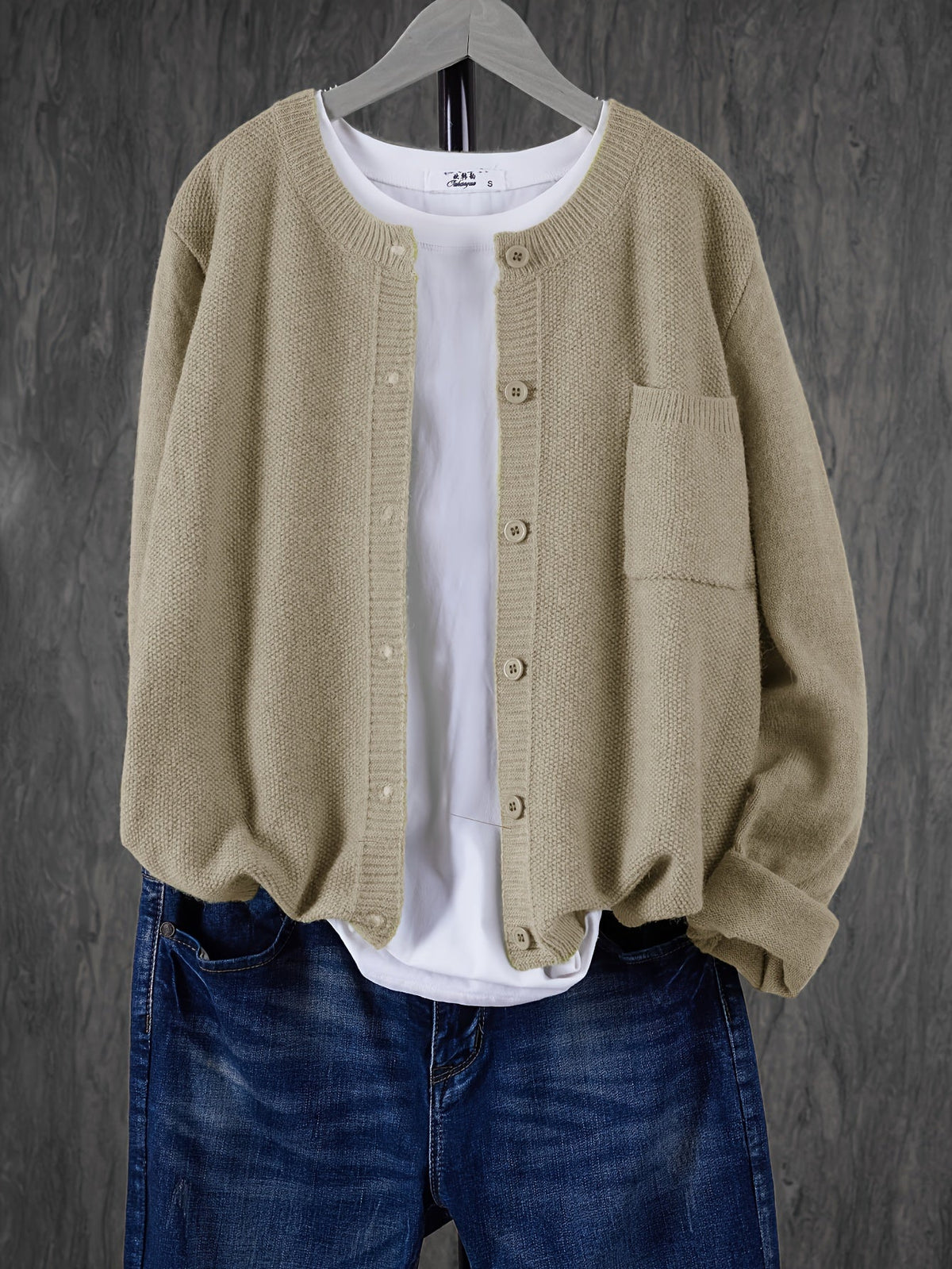 Classic Relaxed Button Front Cardigan
