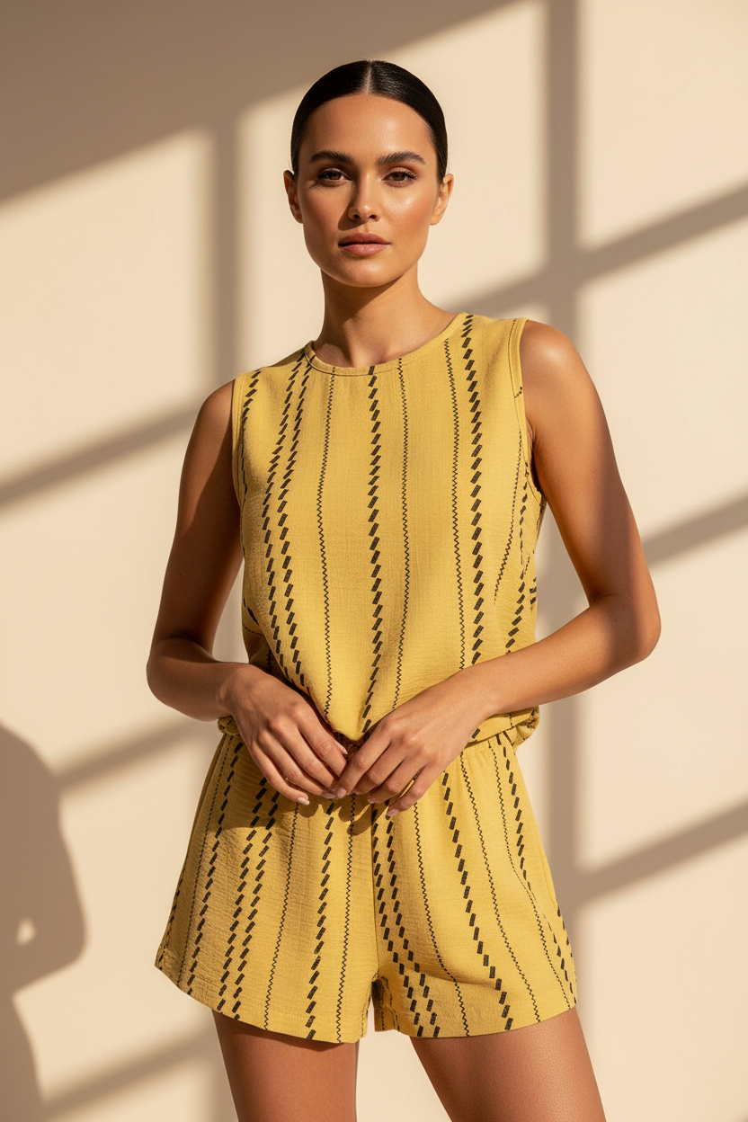 Sleeveless Two Piece Co-Ord Set