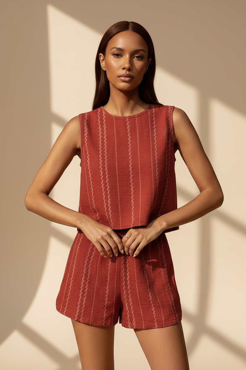 Sleeveless Two Piece Co-Ord Set