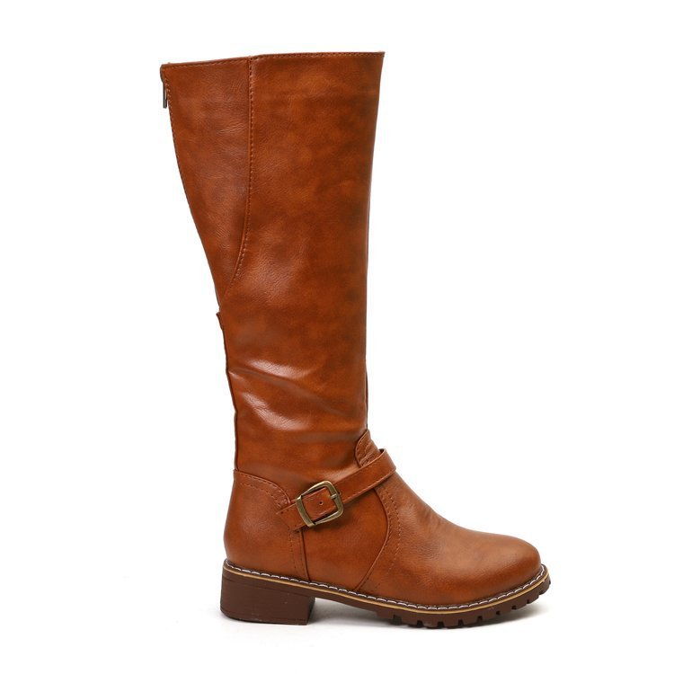 Knee High Faux Leather Riding Boots