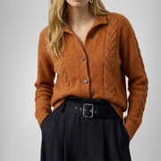 Cable Knit Cashmere Blend Cardigan