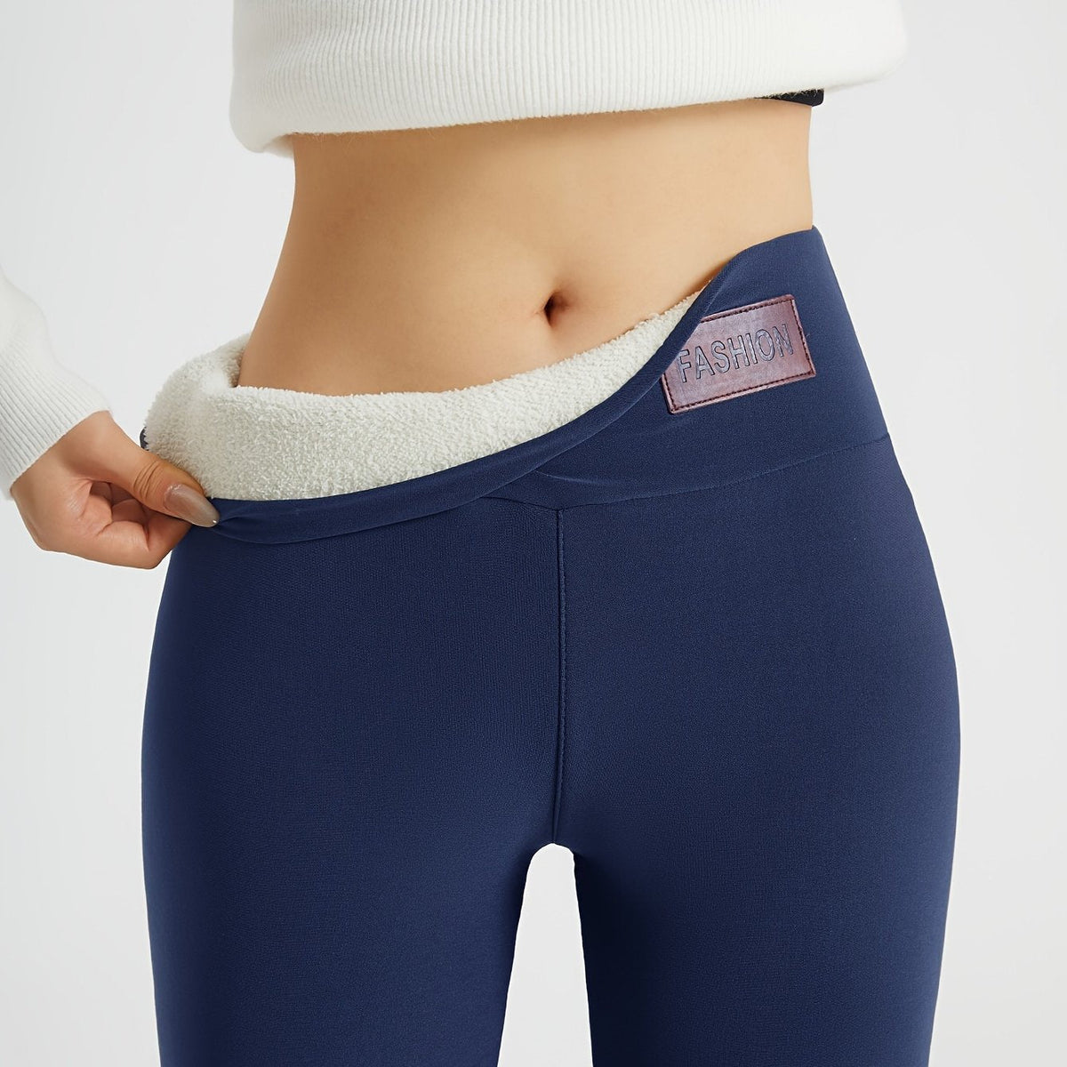 Fleece Lined High Waist Leggings with Sherpa Inner