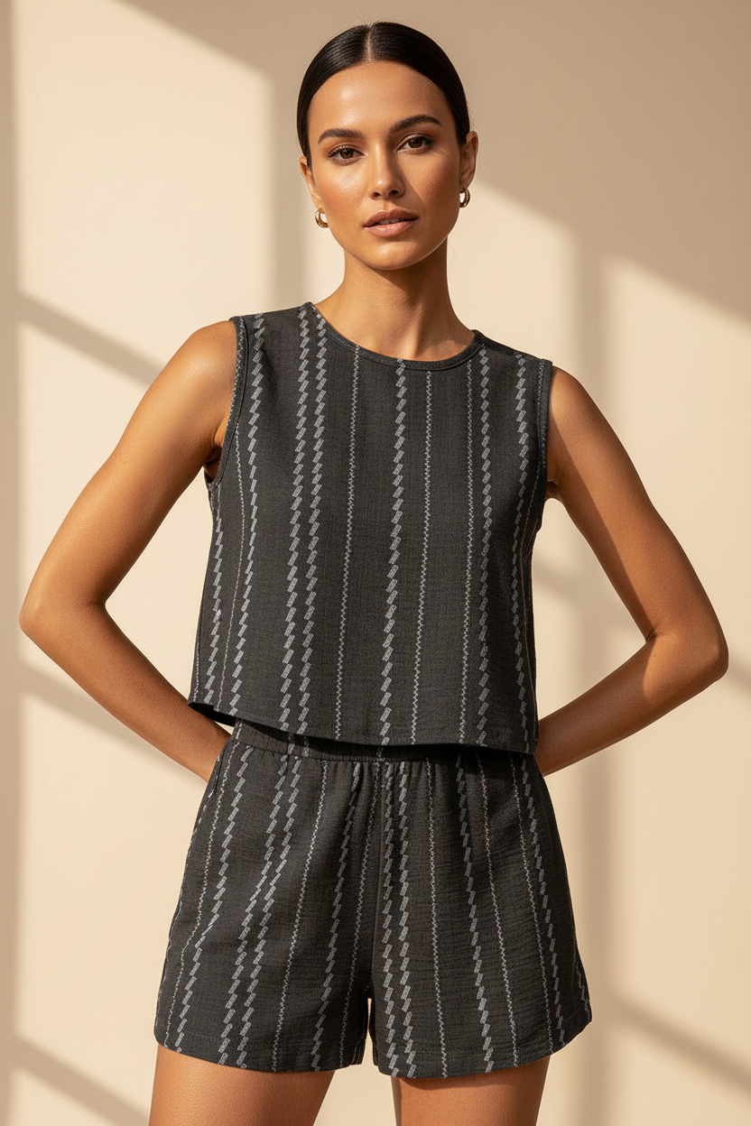 Sleeveless Two Piece Co-Ord Set