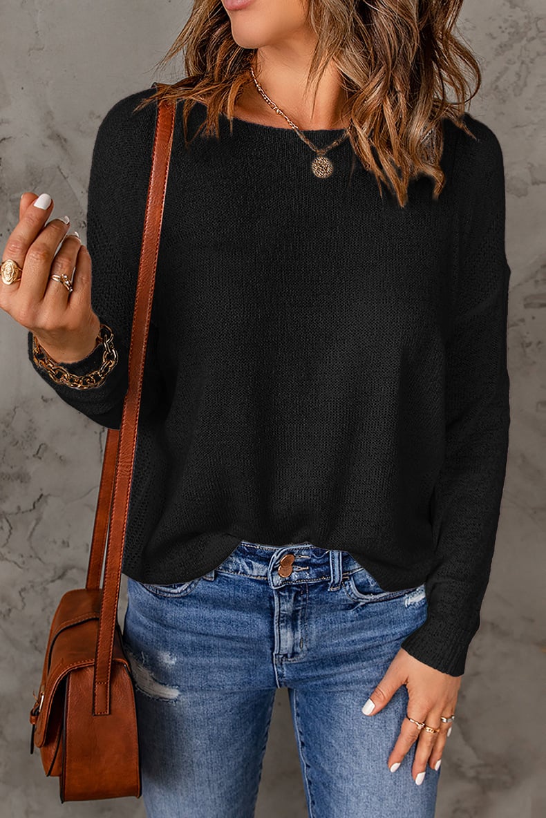 Lightweight Fine Knit Crew Neck Jumper
