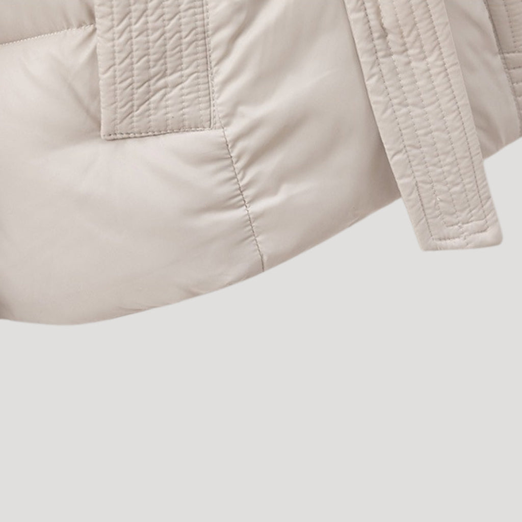Belted Hooded Puffer Jacket