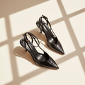 Patent Cut Out Court Heels