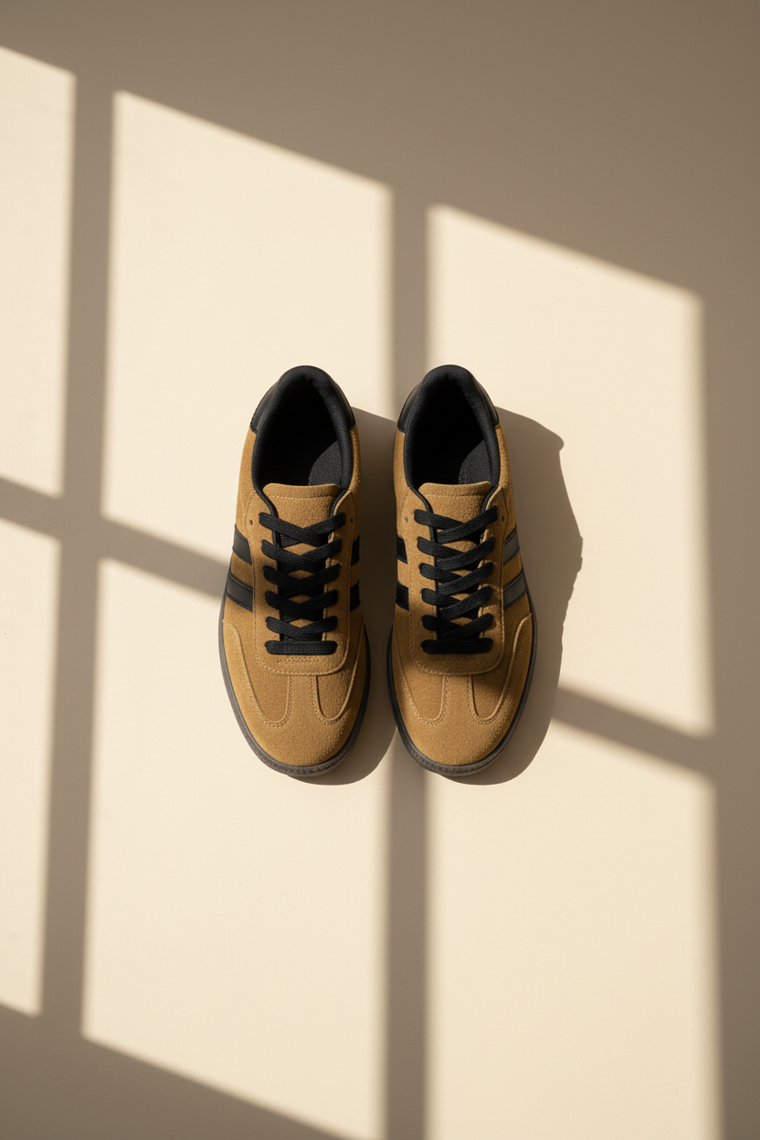 Suede Feel Lace Up Sneakers