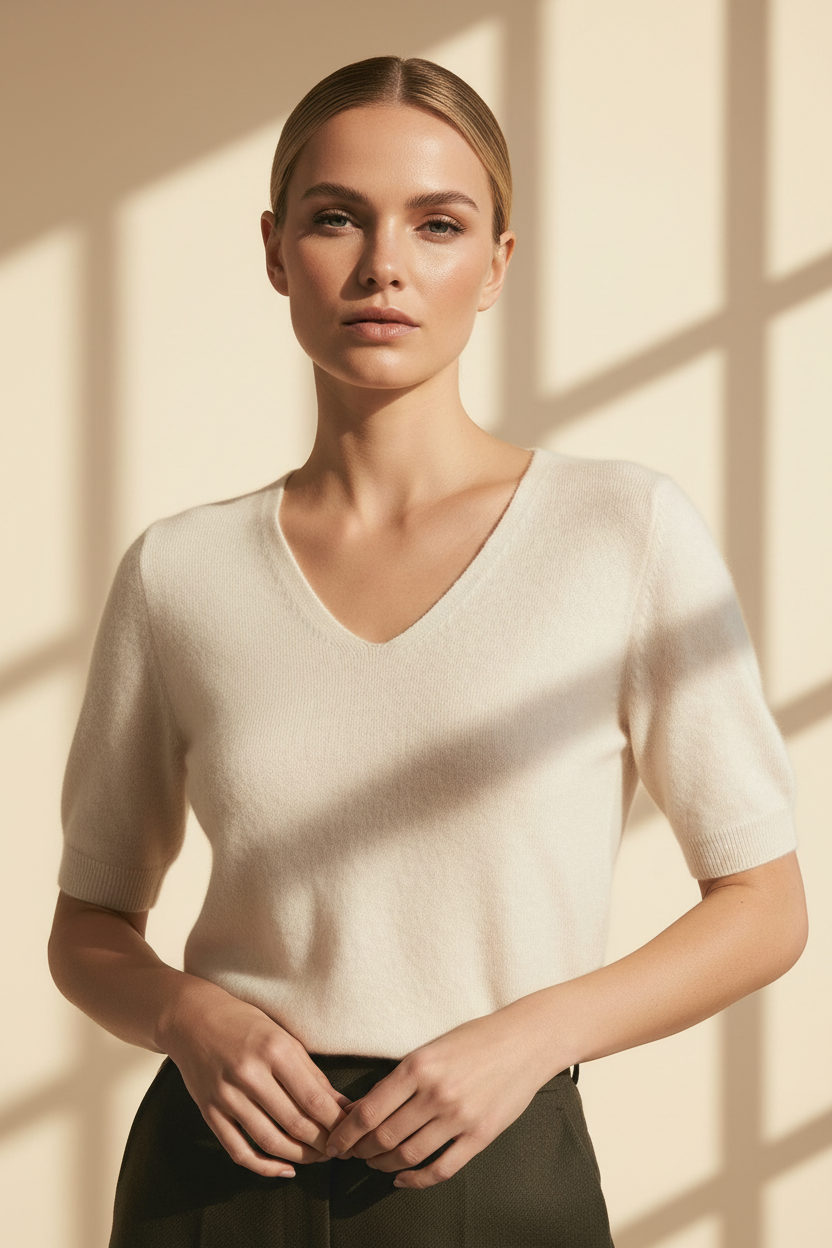 V-Neck Knit Top