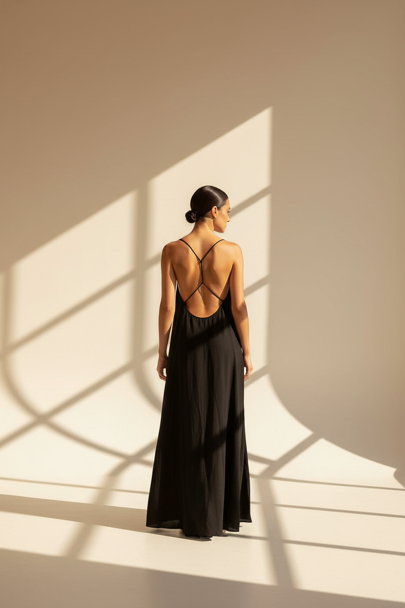 Open Back Maxi Dress