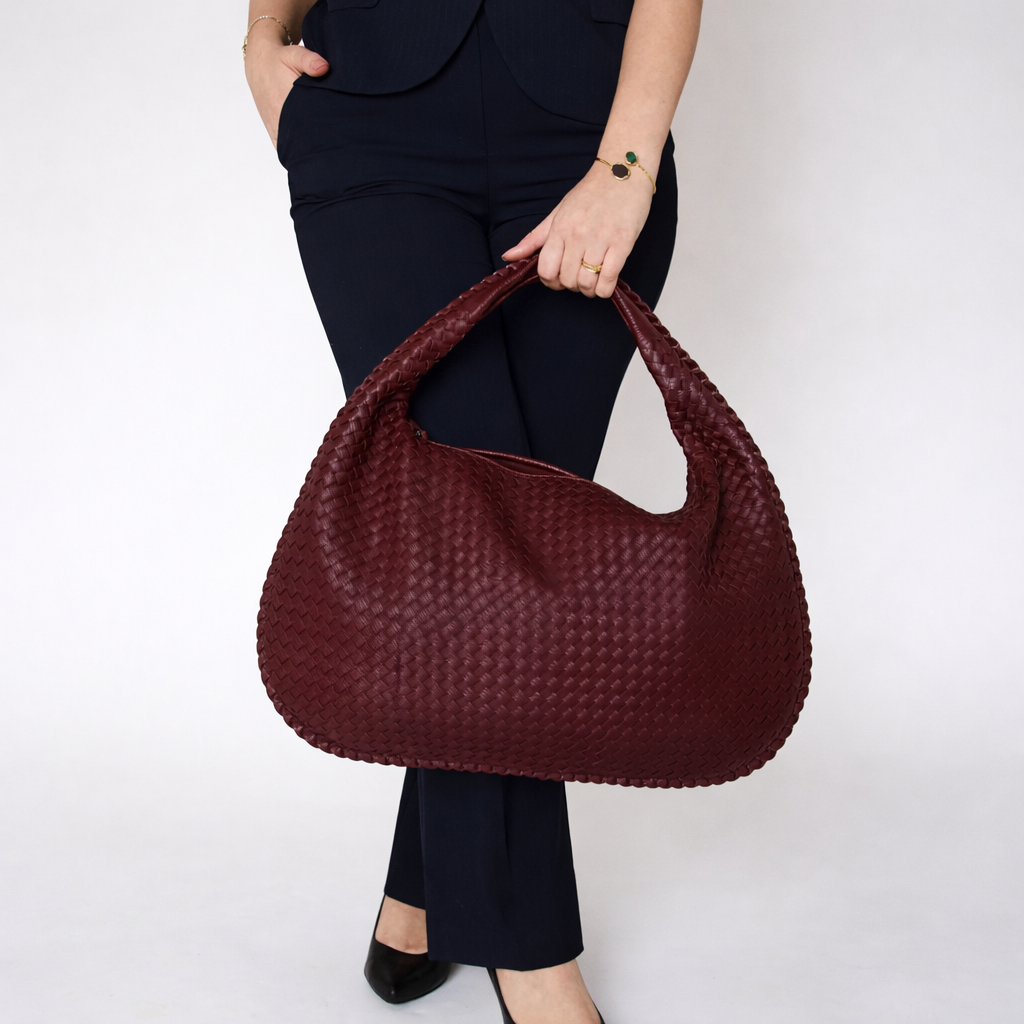 Woven Hobo Shoulder Bag