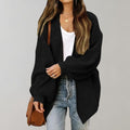 Open Front Textured Knit Cardigan