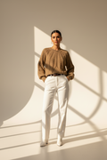 Cable Knit Puff Sleeve Sweater