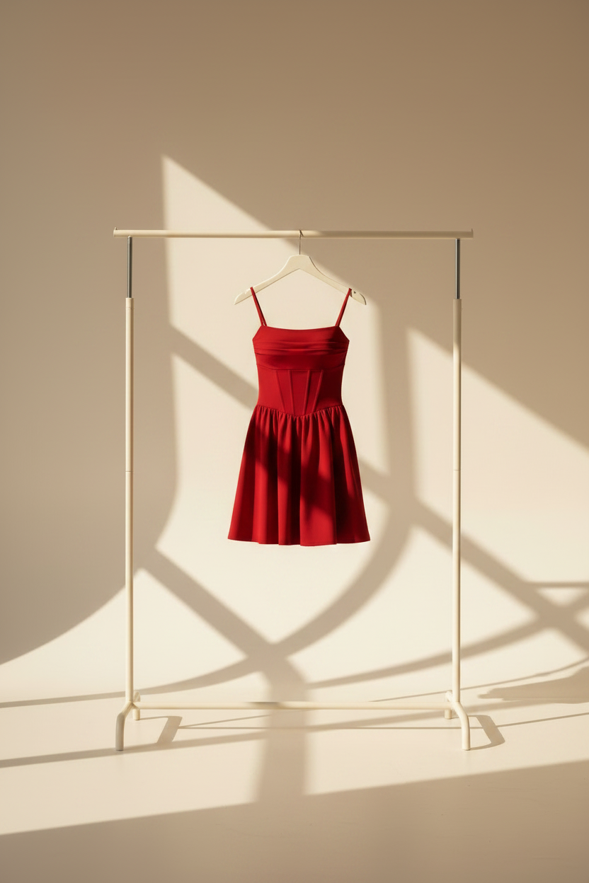 Ruched Square Neck Mini Dress