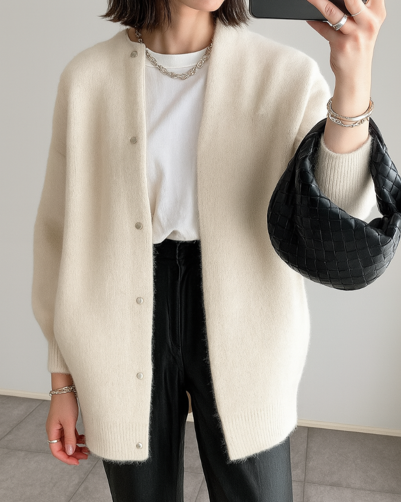Longline Button Front Knit Cardigan