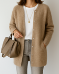 Longline Button Front Knit Cardigan