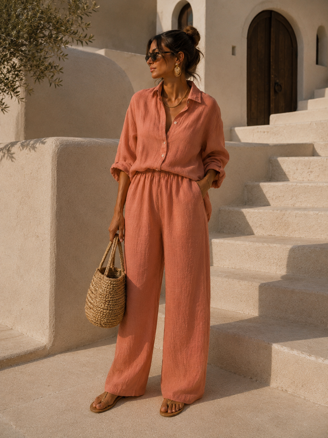 Lightweight Wide Leg Co-Ord Set