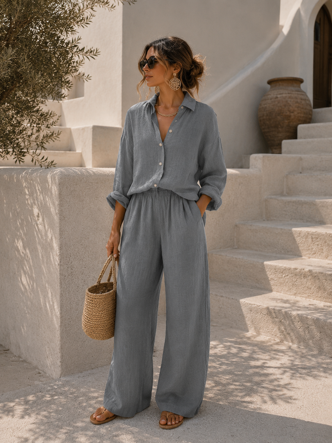 Lightweight Wide Leg Co-Ord Set