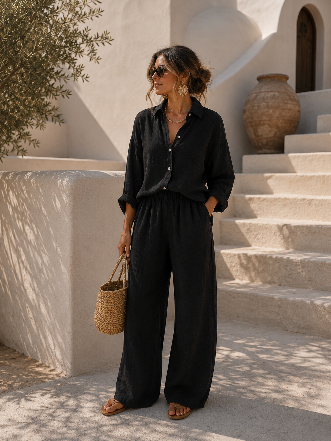 Lightweight Wide Leg Co-Ord Set