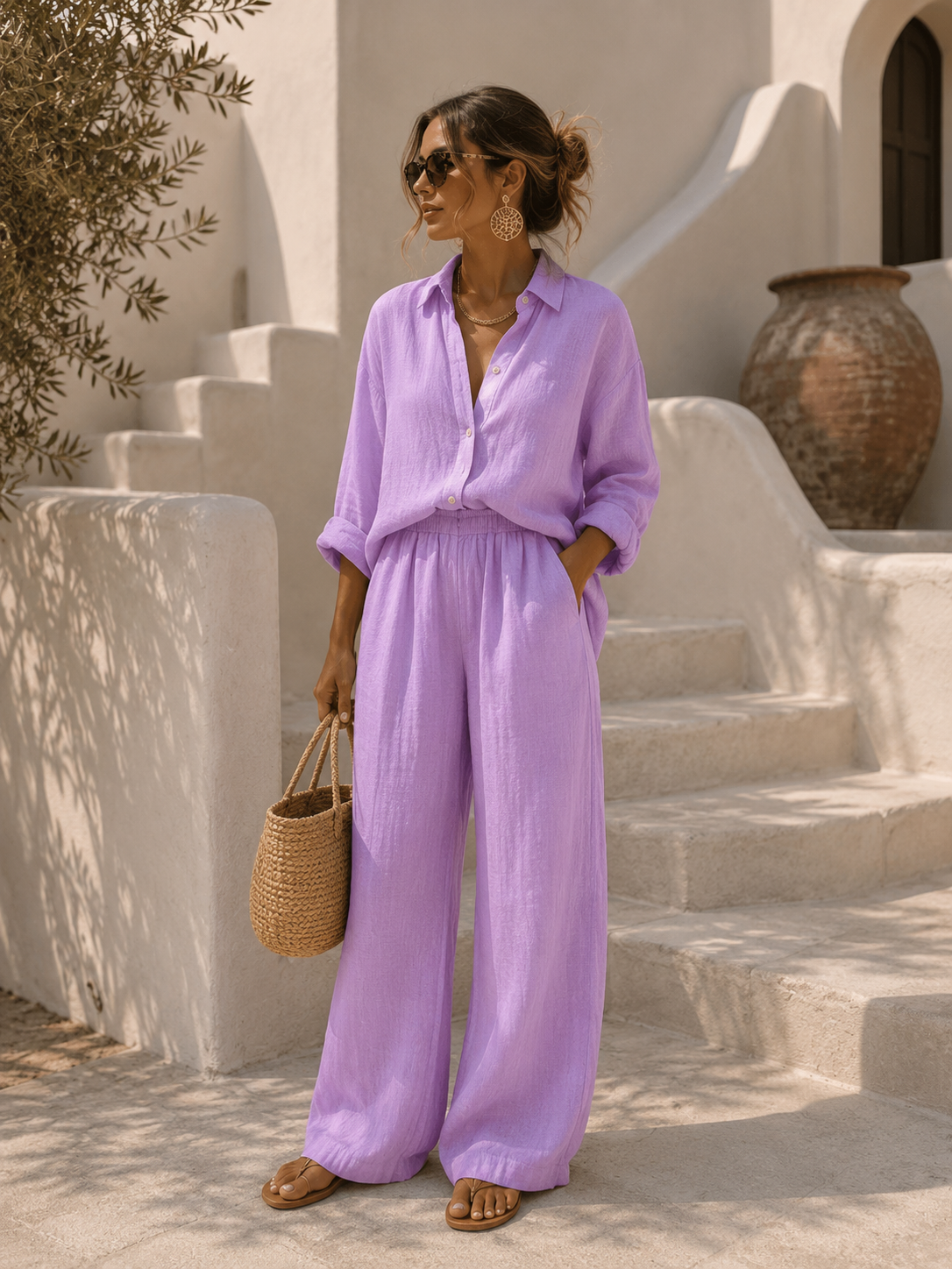 Lightweight Wide Leg Co-Ord Set