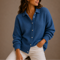 Collared Button Up Knit Cardigan