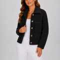 Knitted Lapel Blazer Jacket